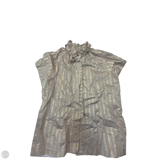 Top Short Sleeve By Clothes Mentor In Gold, Size: L