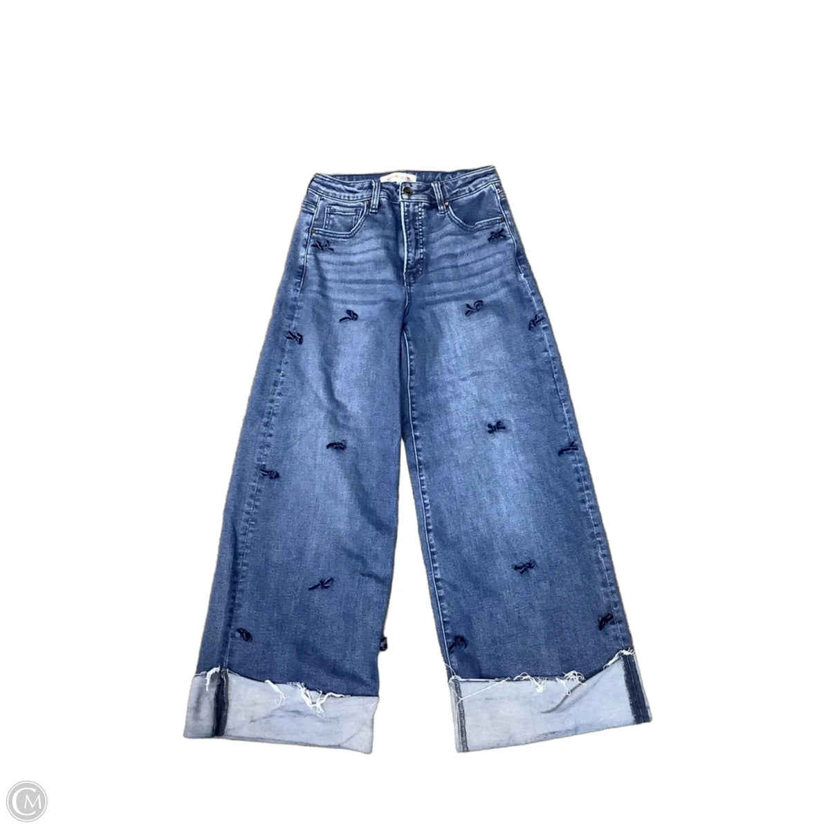 Jeans Wide Leg By Risen In Blue Denim, Size: 4