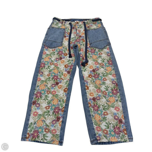 Jeans Straight By Clothes Mentor In Floral Print, Size: L