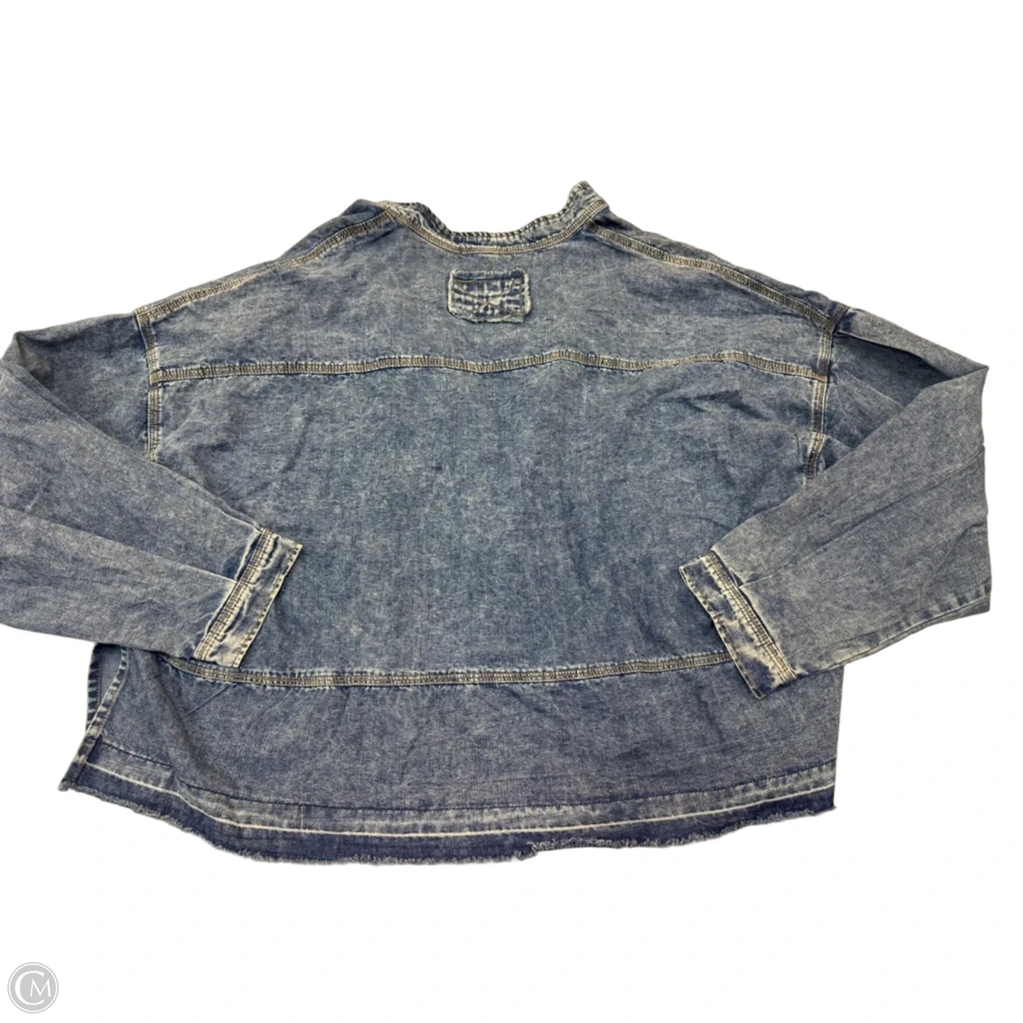 Top Long Sleeve By Davi & Dani In Blue, Size: 1x