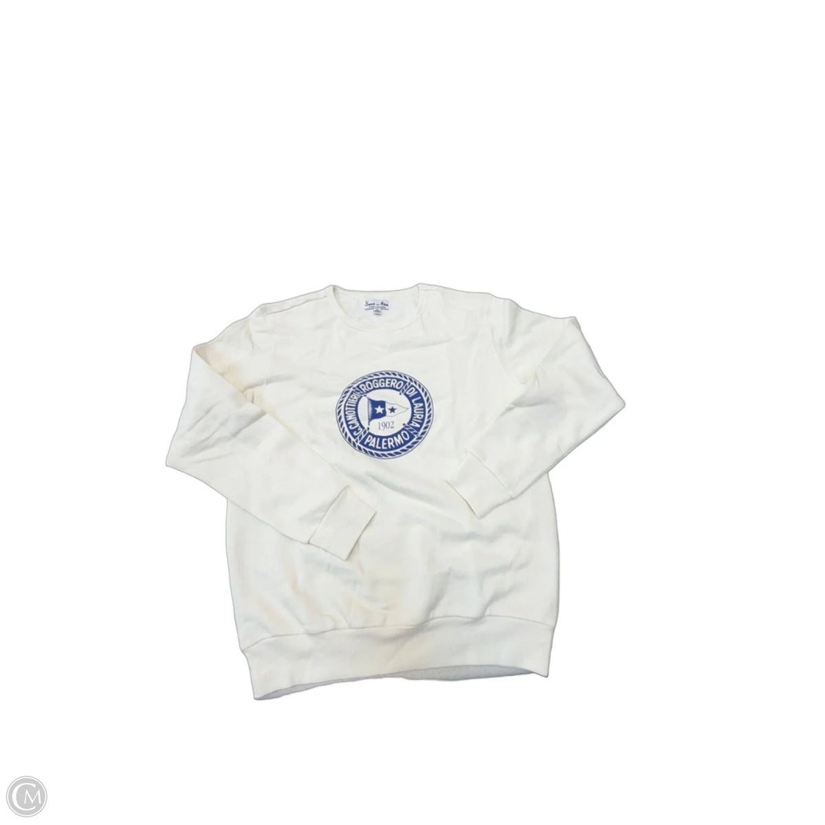 Sweatshirt Crewneck By Clothes Mentor In White, Size: S