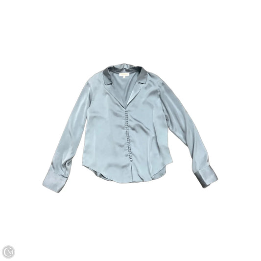 Blouse Long Sleeve By Heartloom In Blue, Size: M