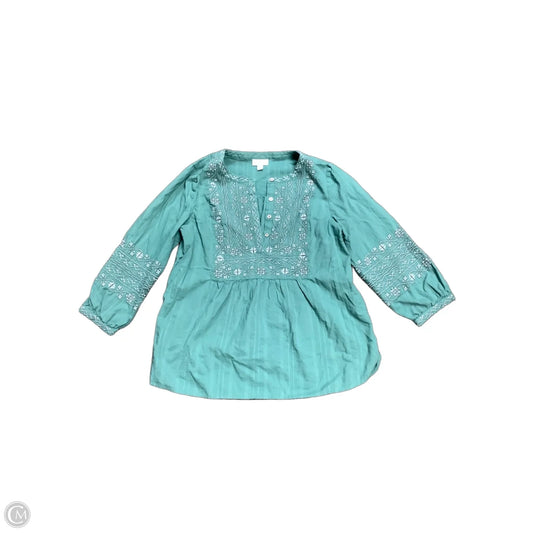 Top Long Sleeve By Pure Jill In Blue, Size: S