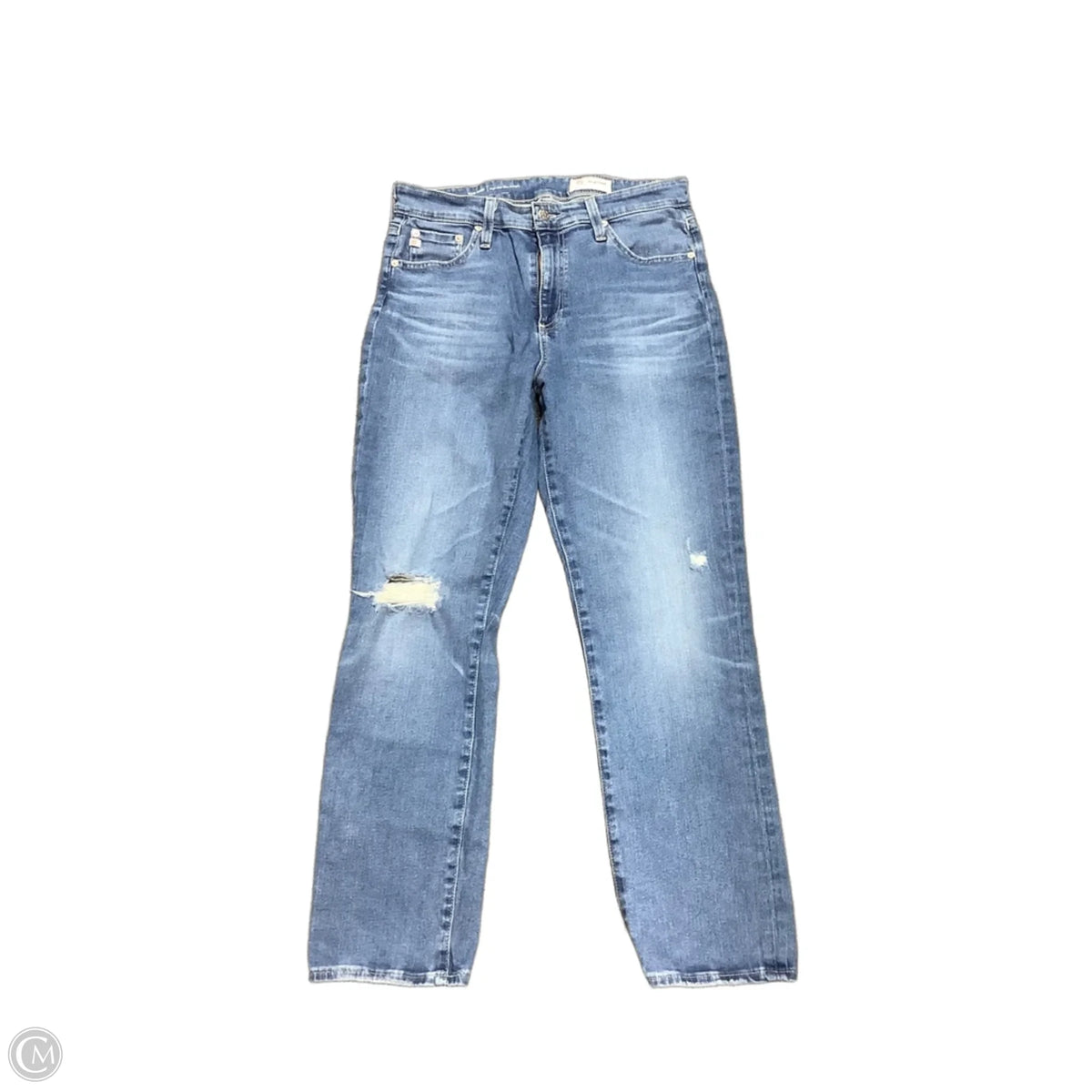 Jeans Straight By Ag Jeans In Blue Denim, Size: 10