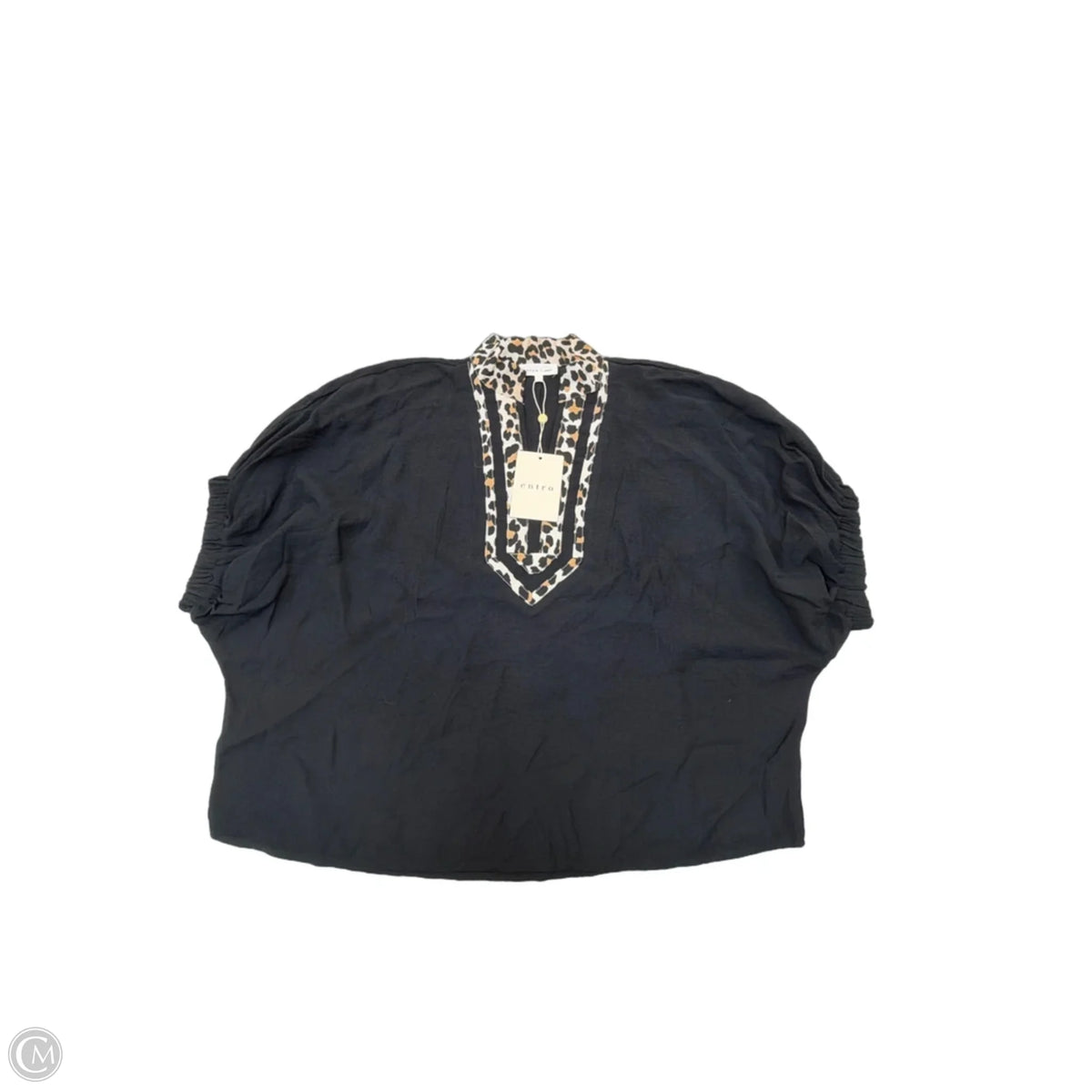 Top Short Sleeve By Entro In Black, Size: S