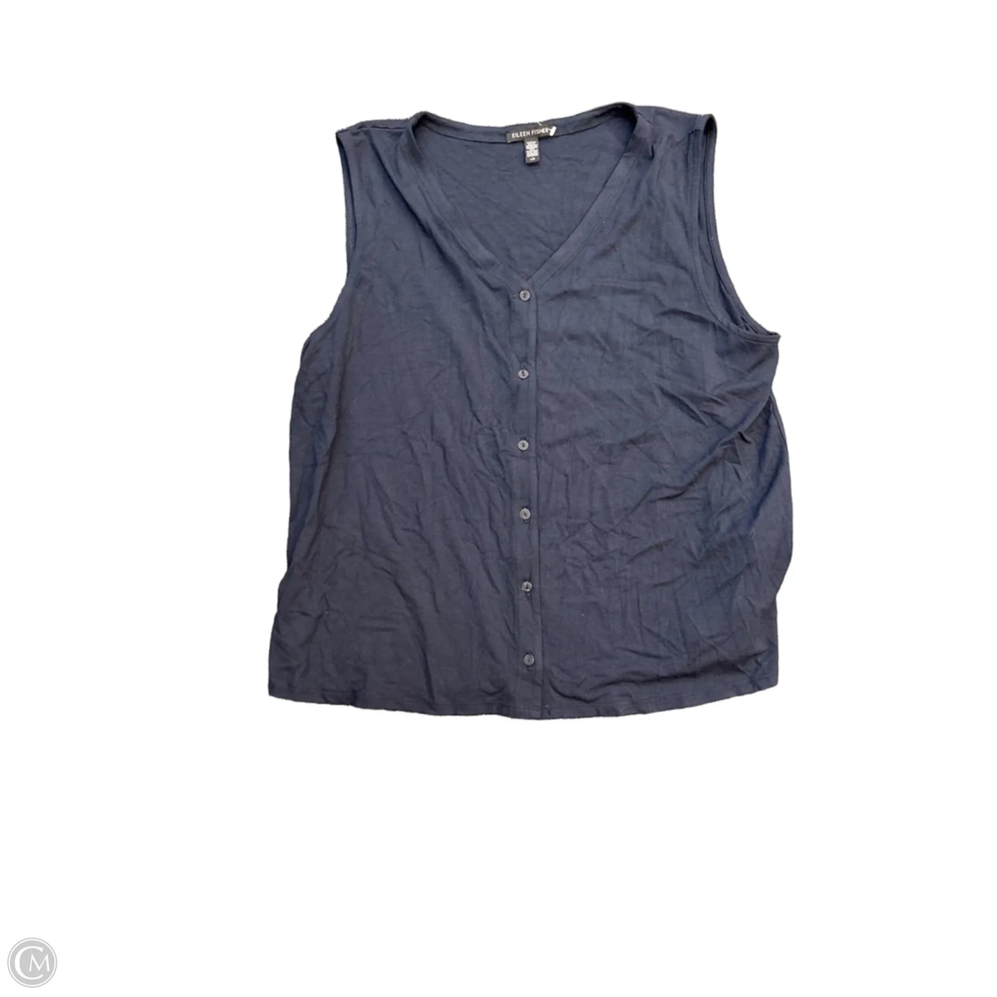 Top Sleeveless By Eileen Fisher In Navy, Size: L