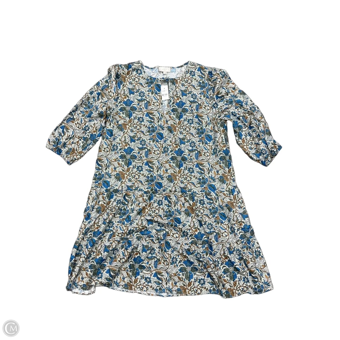 Dress Casual Midi By Loft In Floral Print, Size: L