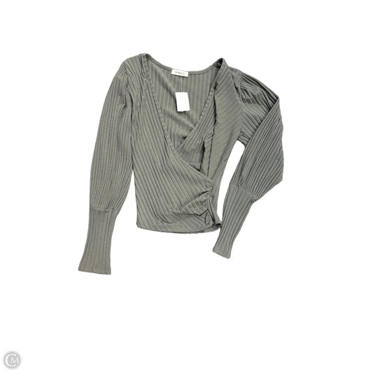 Top Long Sleeve By Ginger G In Grey, Size: M