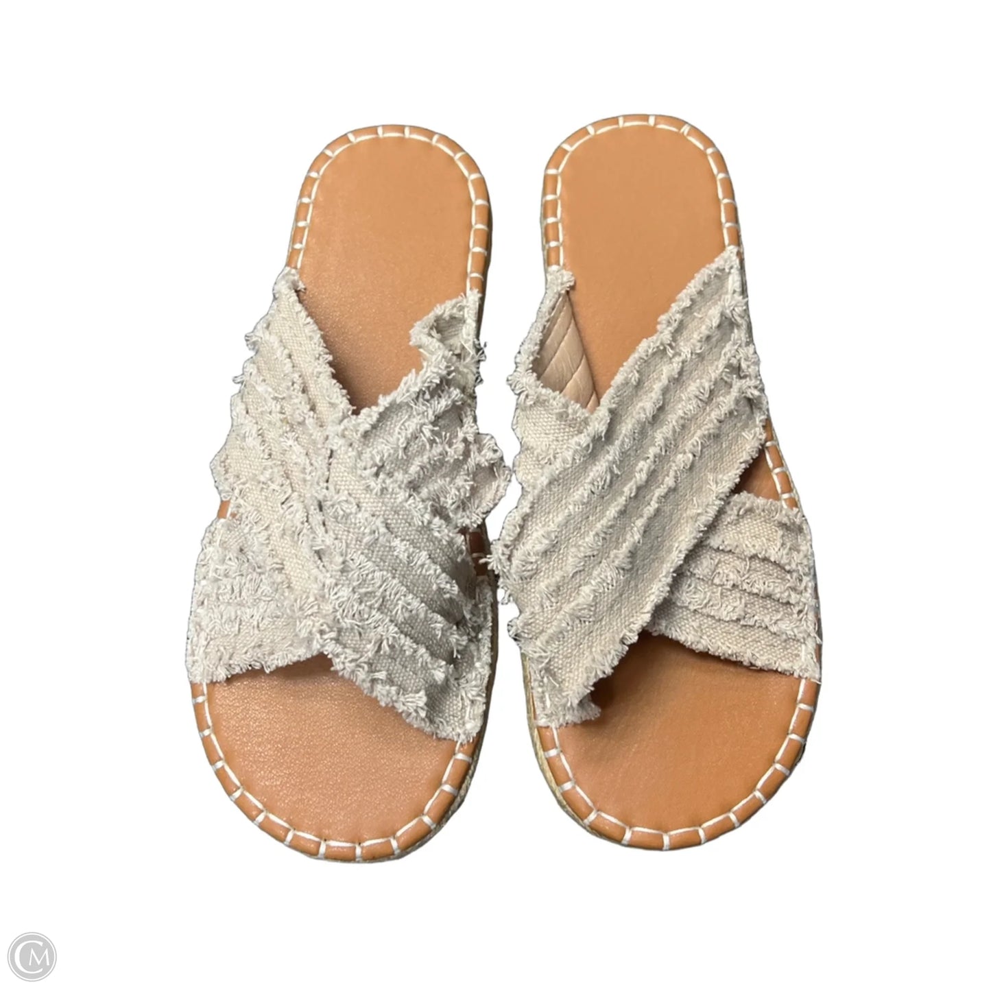 Sandals Flats By Clothes Mentor In Beige, Size: 8.5