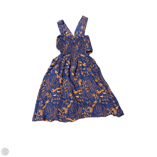 Dress Casual Short By Anthropologie In Blue & Orange, Size: S