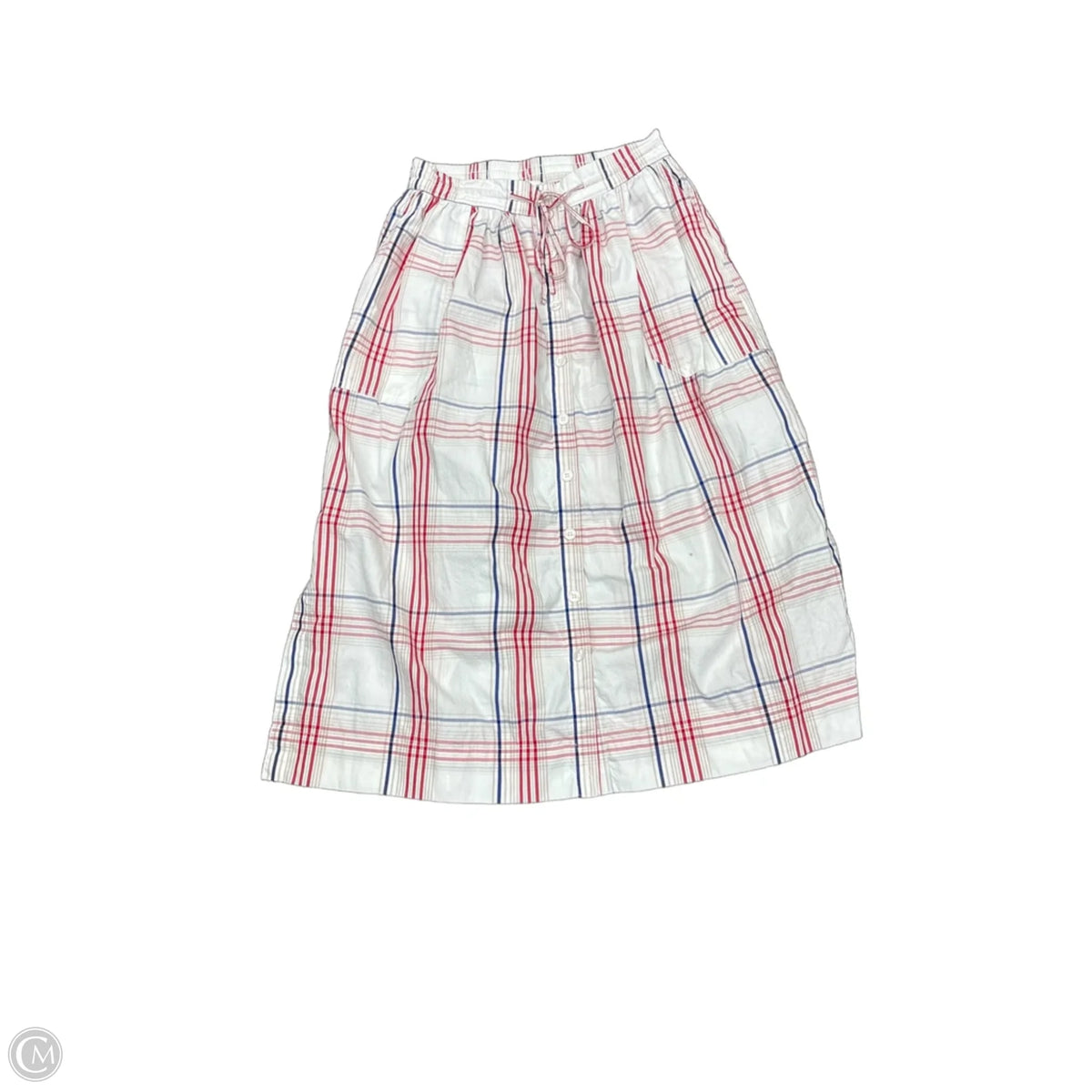 Skirt Midi By Free Assembly In Plaid Pattern, Size: S