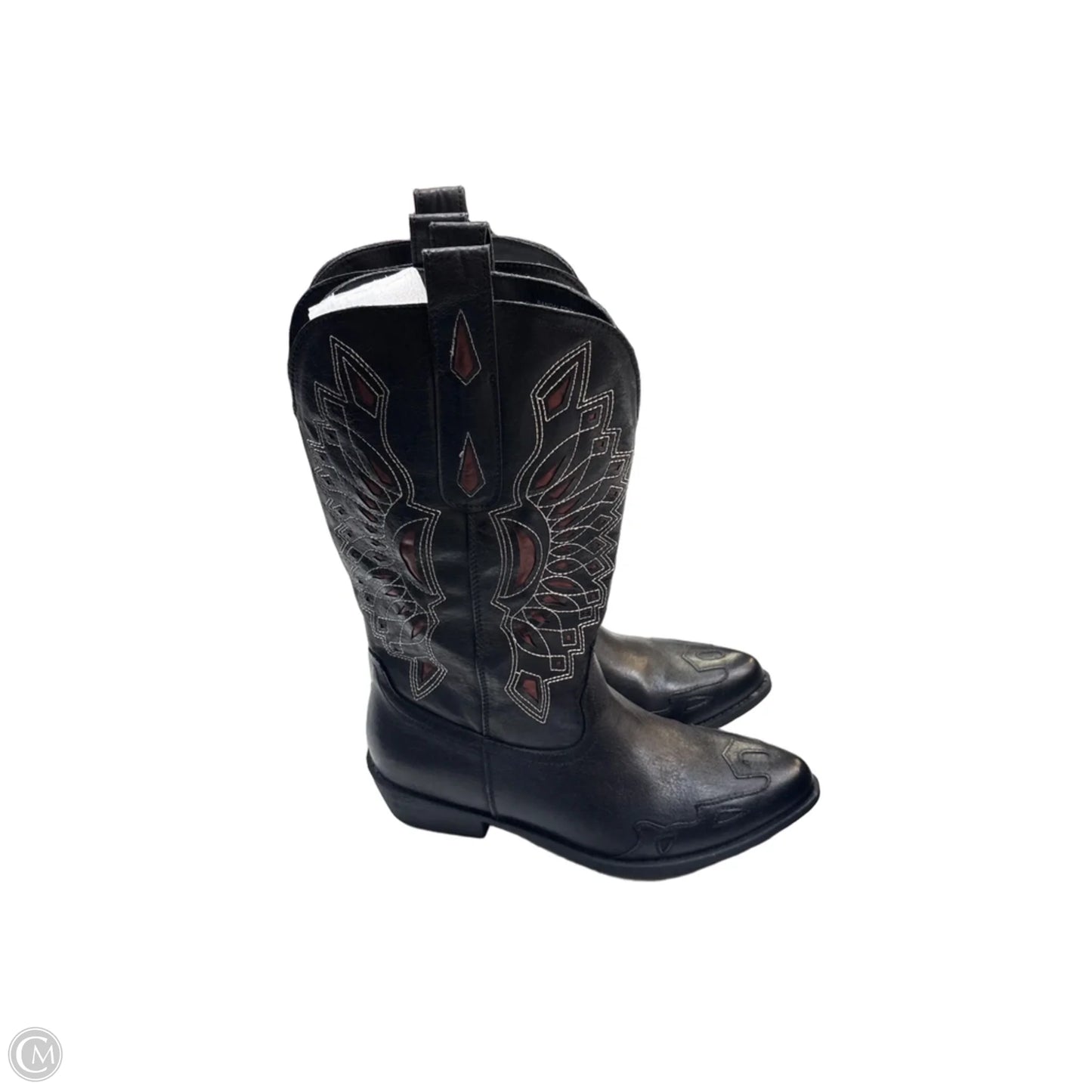 Boots Mid-calf Heels By Coconuts In Black, Size: 9