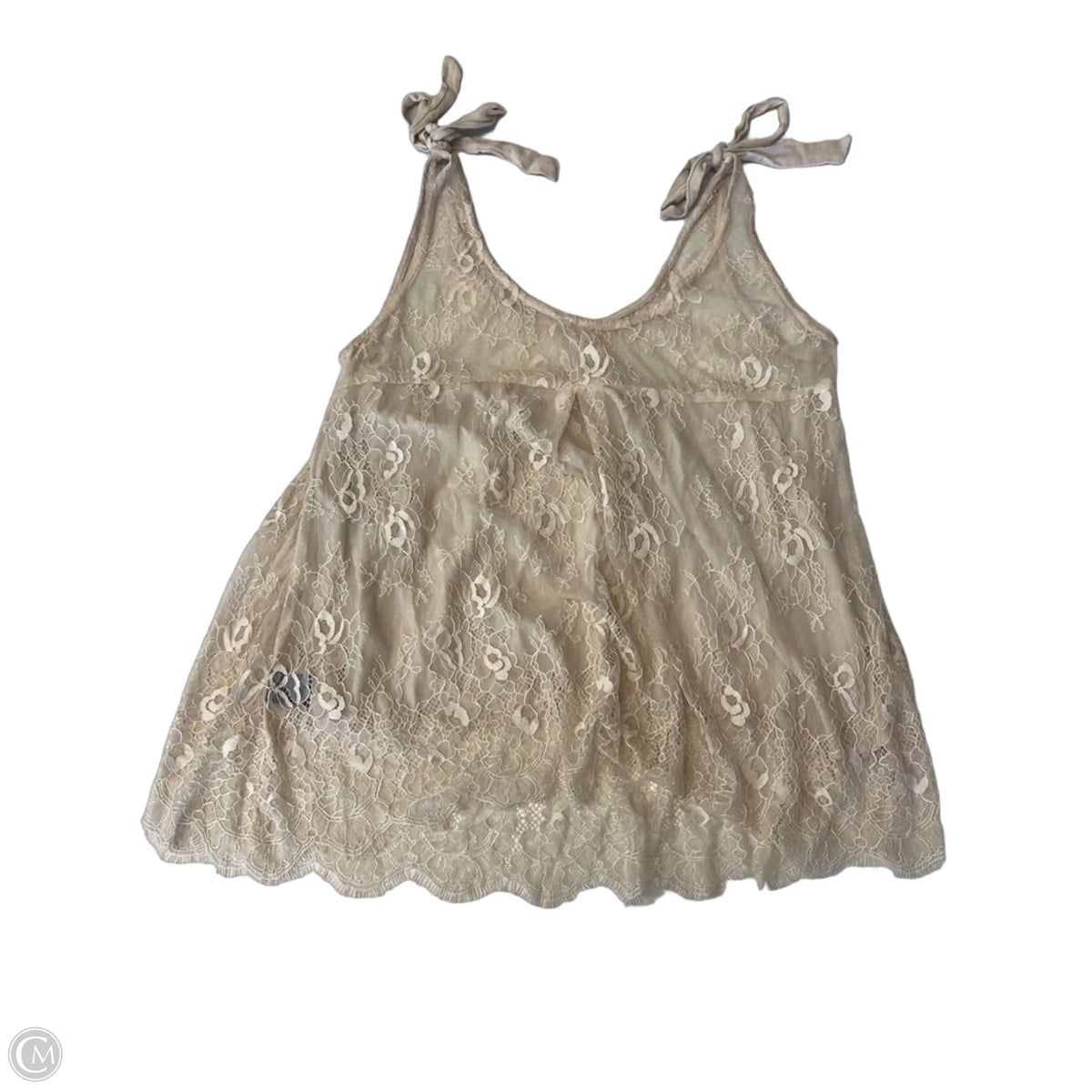 Top Sleeveless By Pol In Cream, Size: S
