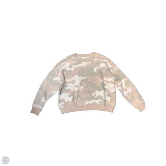 Sweater By Lucky Brand In Camouflage Print, Size: Xl