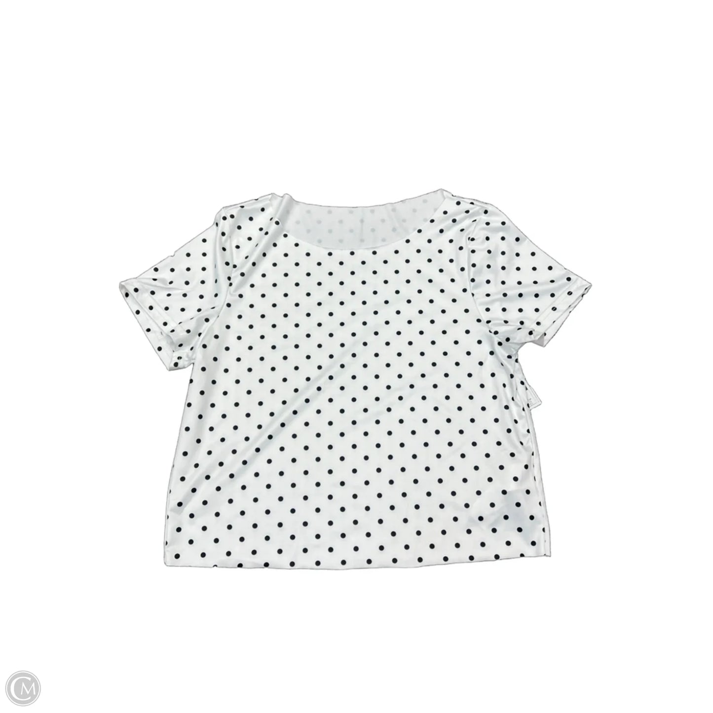 Top Short Sleeve By Shein In Black & White, Size: S