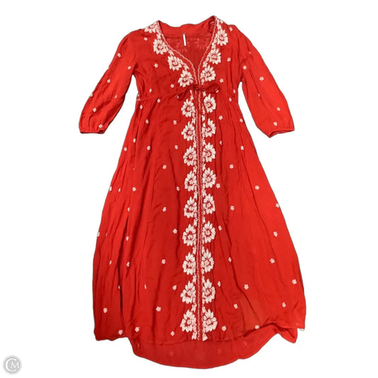 Dress Casual Maxi By Free People In Red, Size: Xs