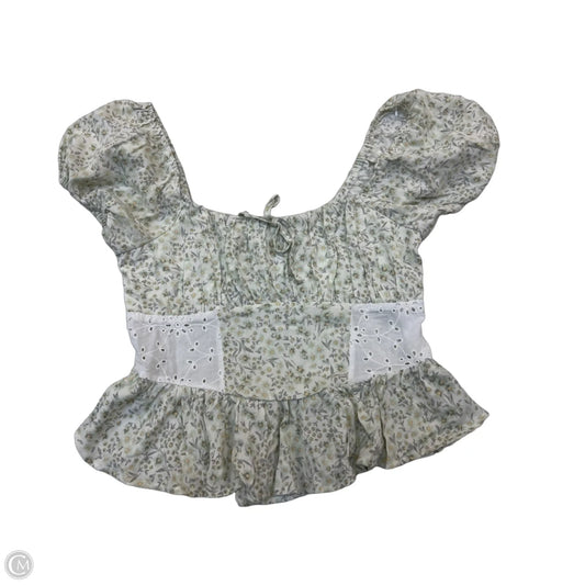 Top Short Sleeve By Francesca’s In Floral Print, Size: L