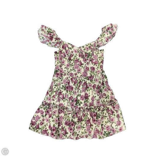 Dress Party Short By Francesca’s In Floral Print, Size: L