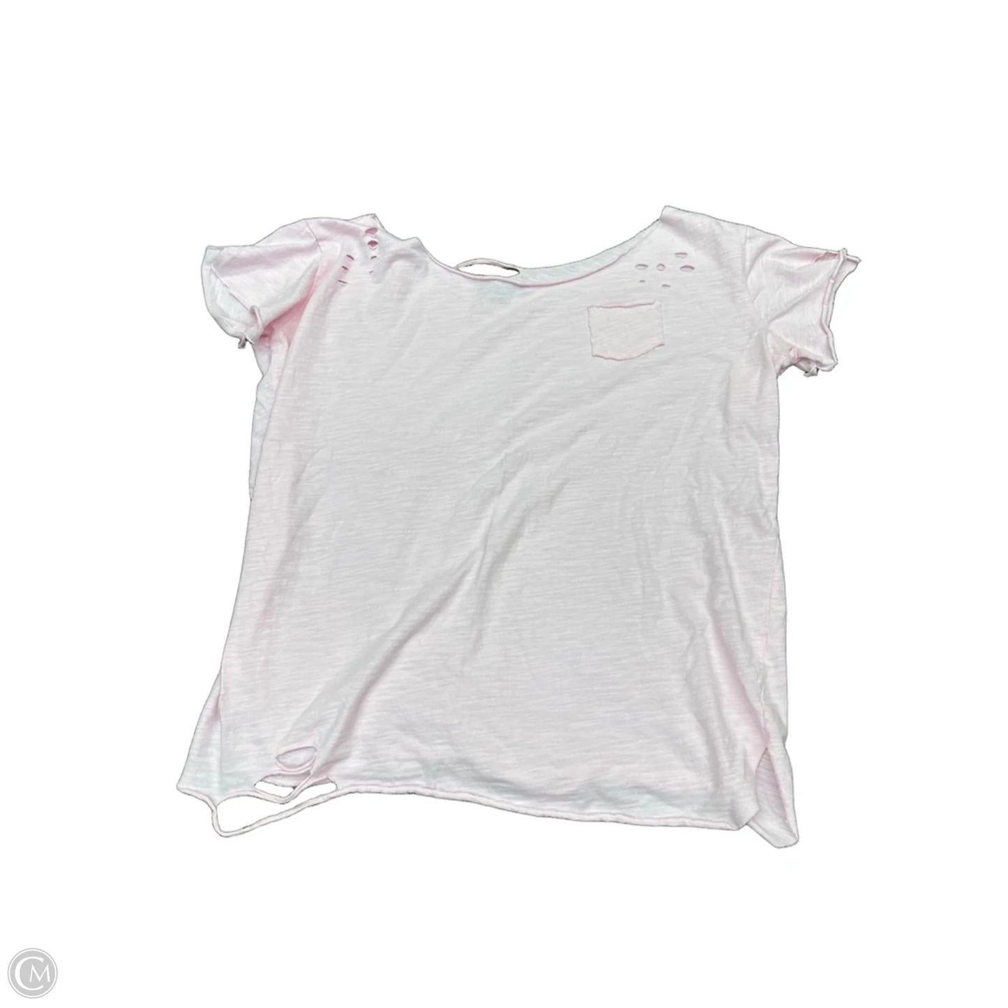Top Short Sleeve Basic By Cma In Pink, Size: L