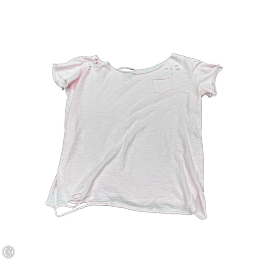 Top Short Sleeve Basic By Cma In Pink, Size: L