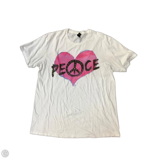 Top Short Sleeve By Gildan In White, Size: L