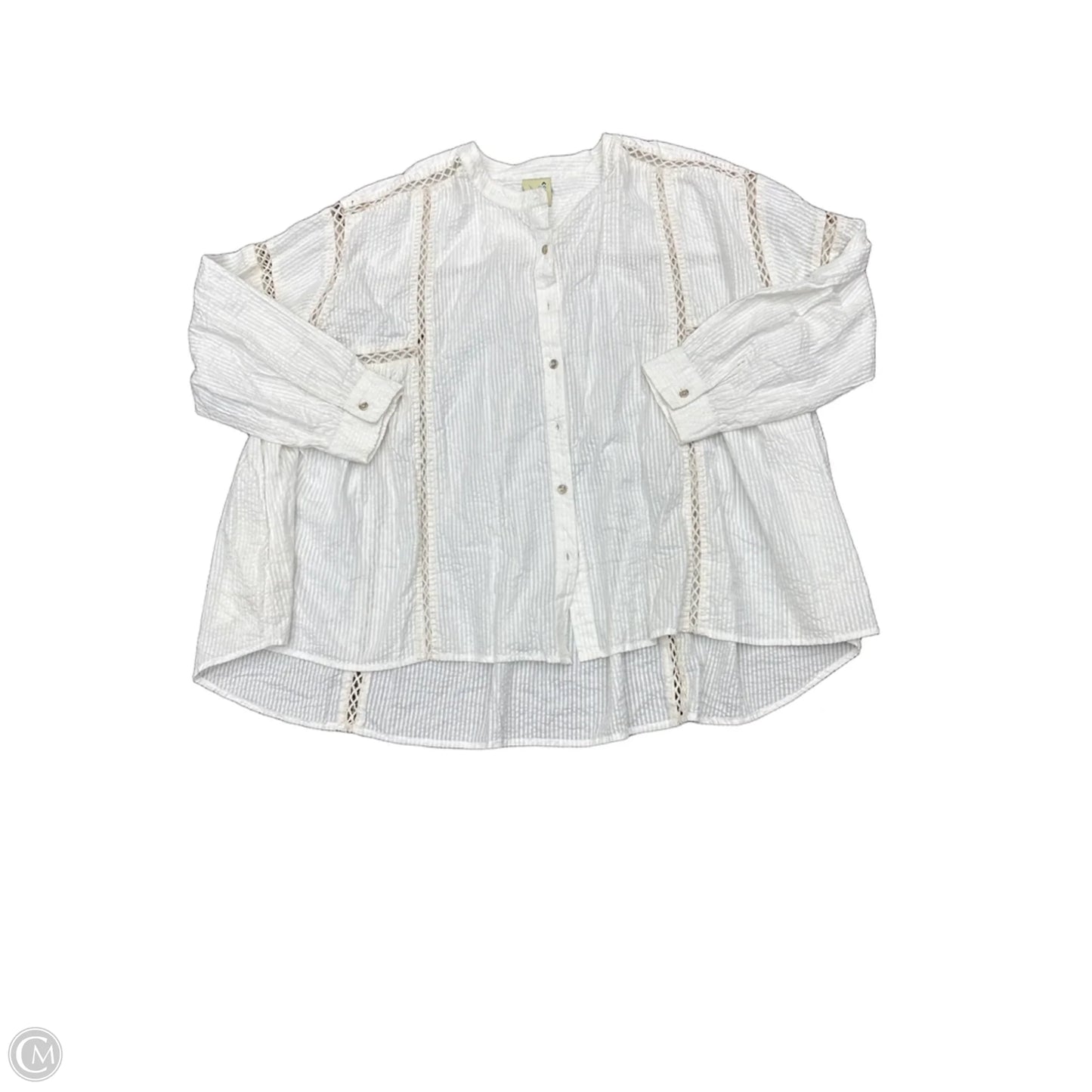 Top 3/4 Sleeve By Cma In Cream, Size: Osfm