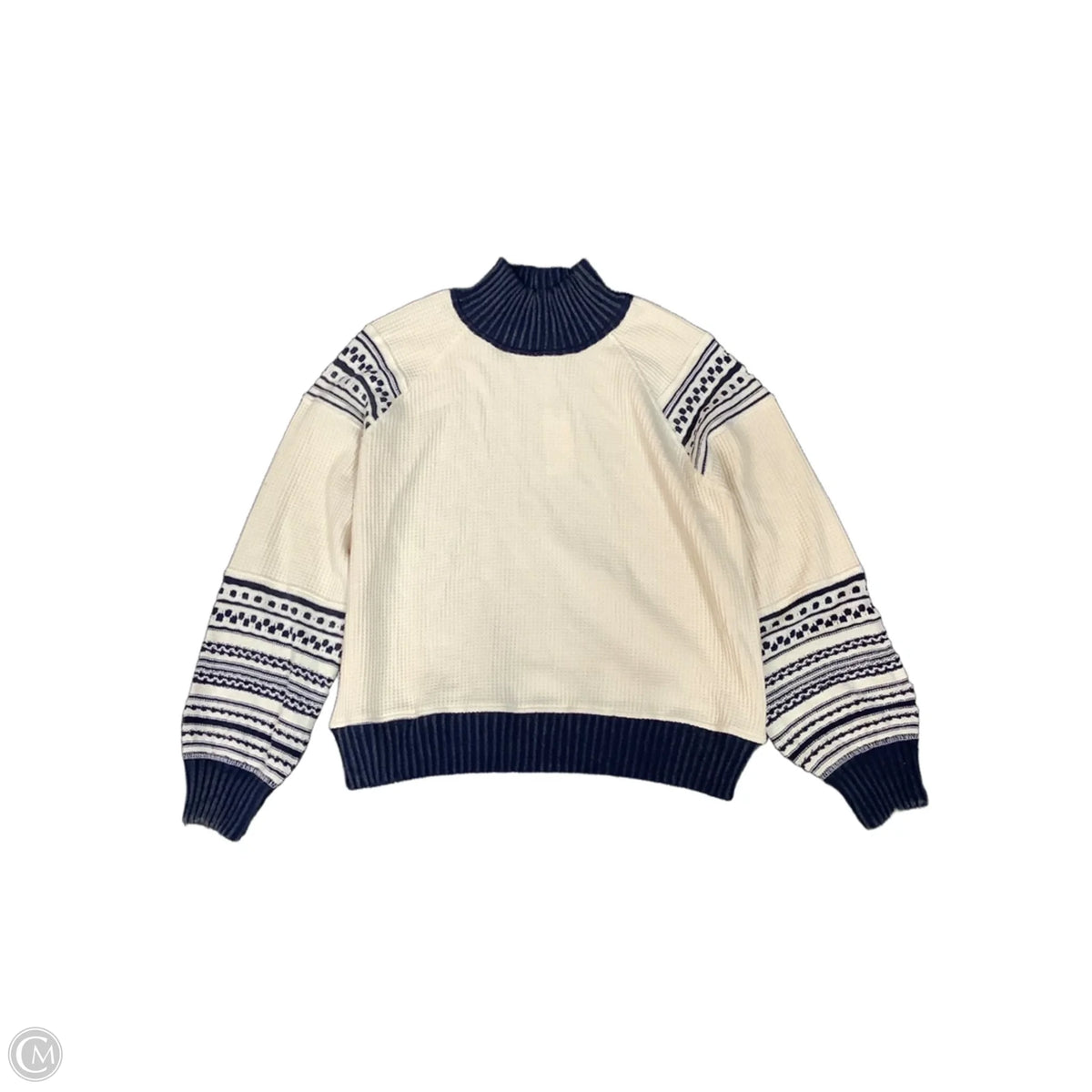Sweater By By Together In Blue & Cream, Size: M