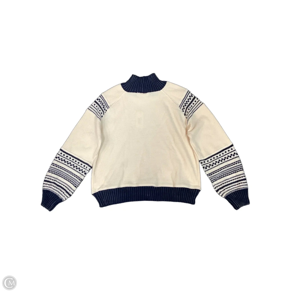 Sweater By By Together In Blue & Cream, Size: M