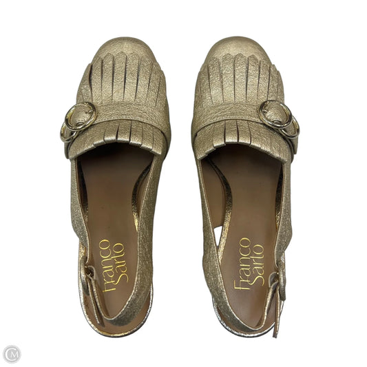 Shoes Heels Block By Franco Sarto In Gold, Size: 7.5
