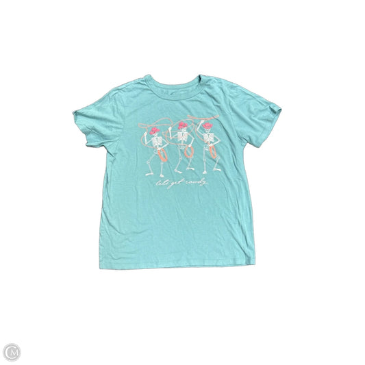 Top Short Sleeve Basic By Zoe And Liv In Blue, Size: S