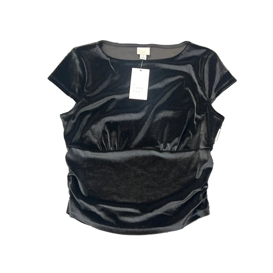 Top Short Sleeve By A New Day In Black, Size: S