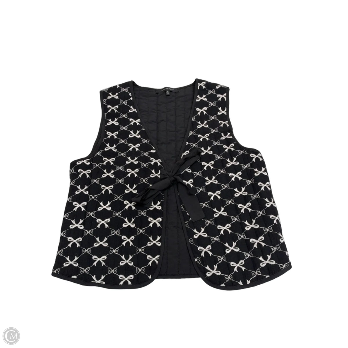 Vest Puffer & Quilted By Blu Pepper In Black & White, Size: M