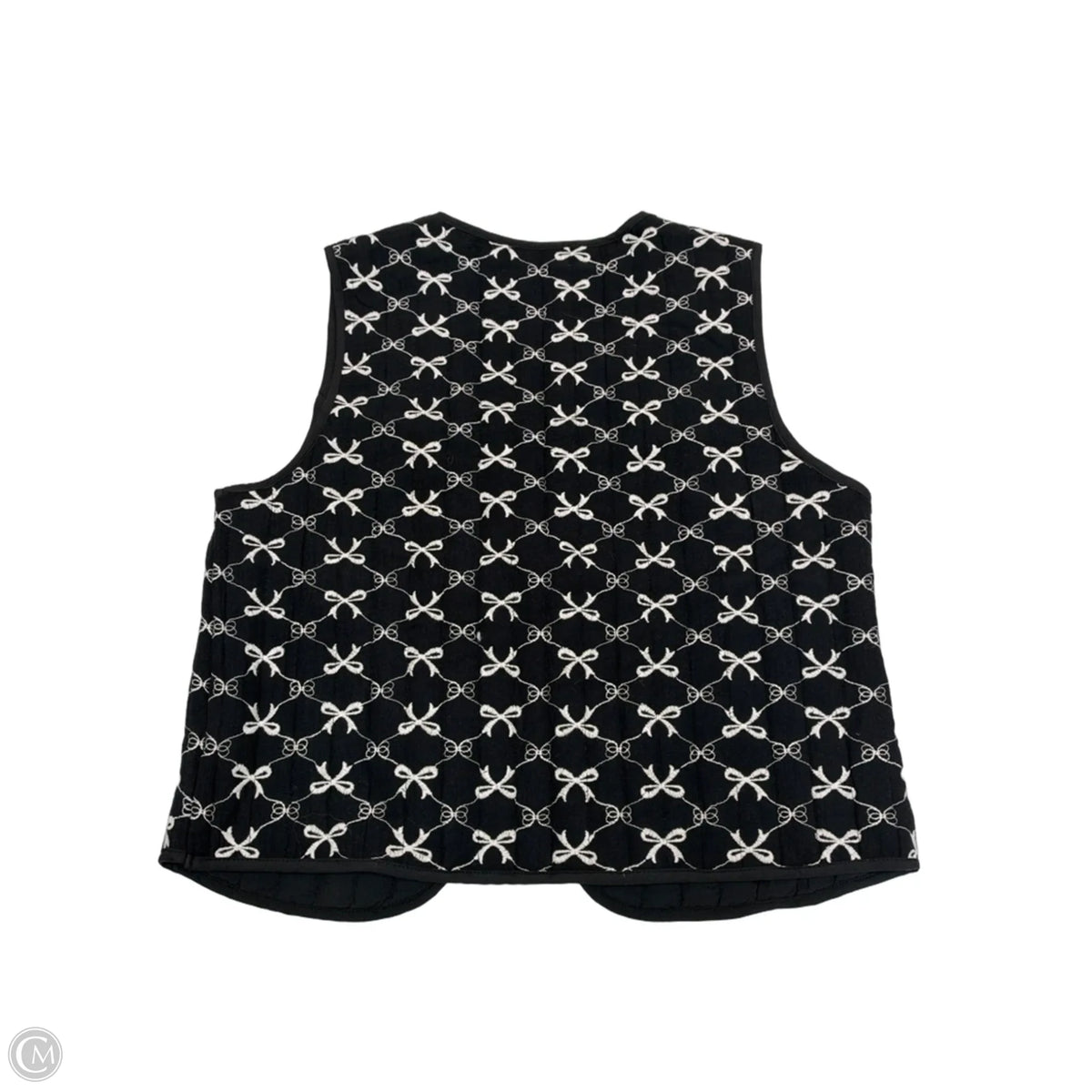 Vest Puffer & Quilted By Blu Pepper In Black & White, Size: M