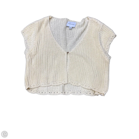 Cardigan By Pink Rose In Yellow, Size: M