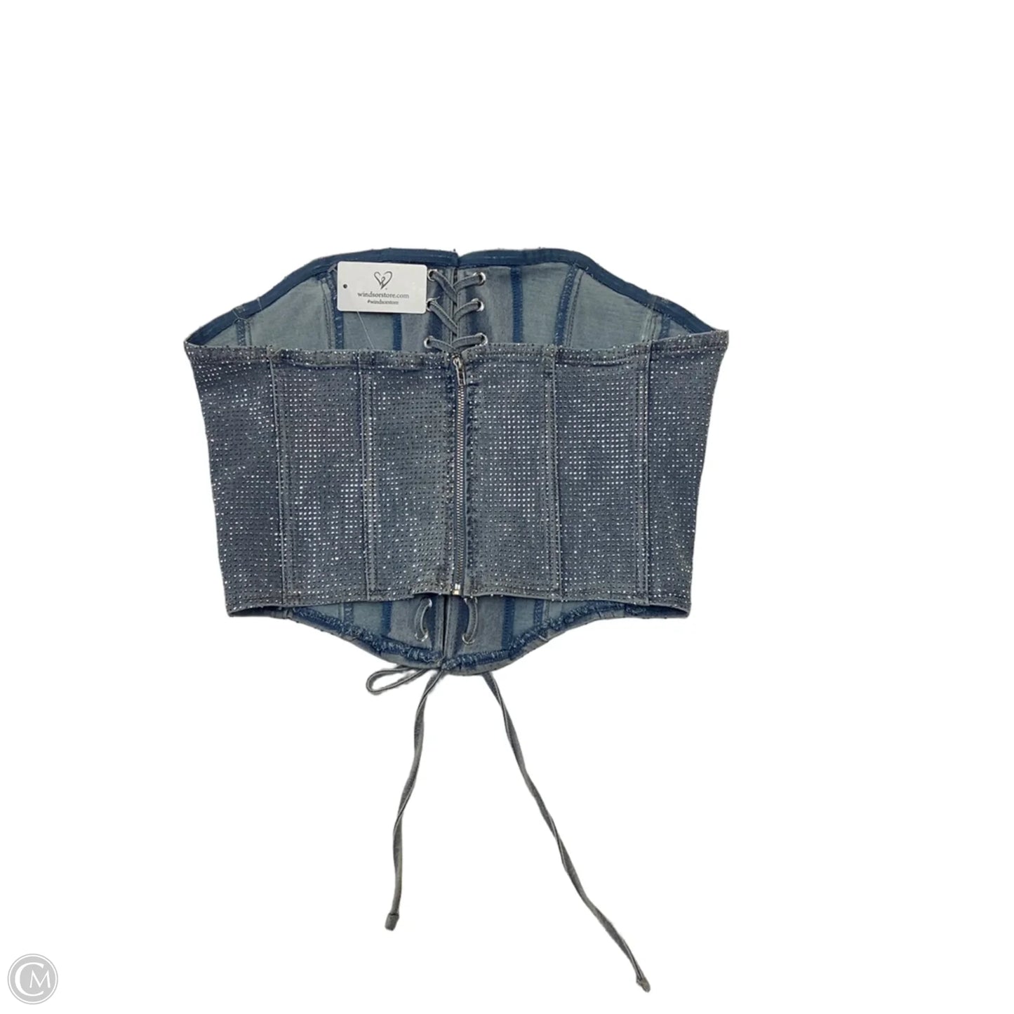 Top Sleeveless By Windsor In Blue Denim, Size: M