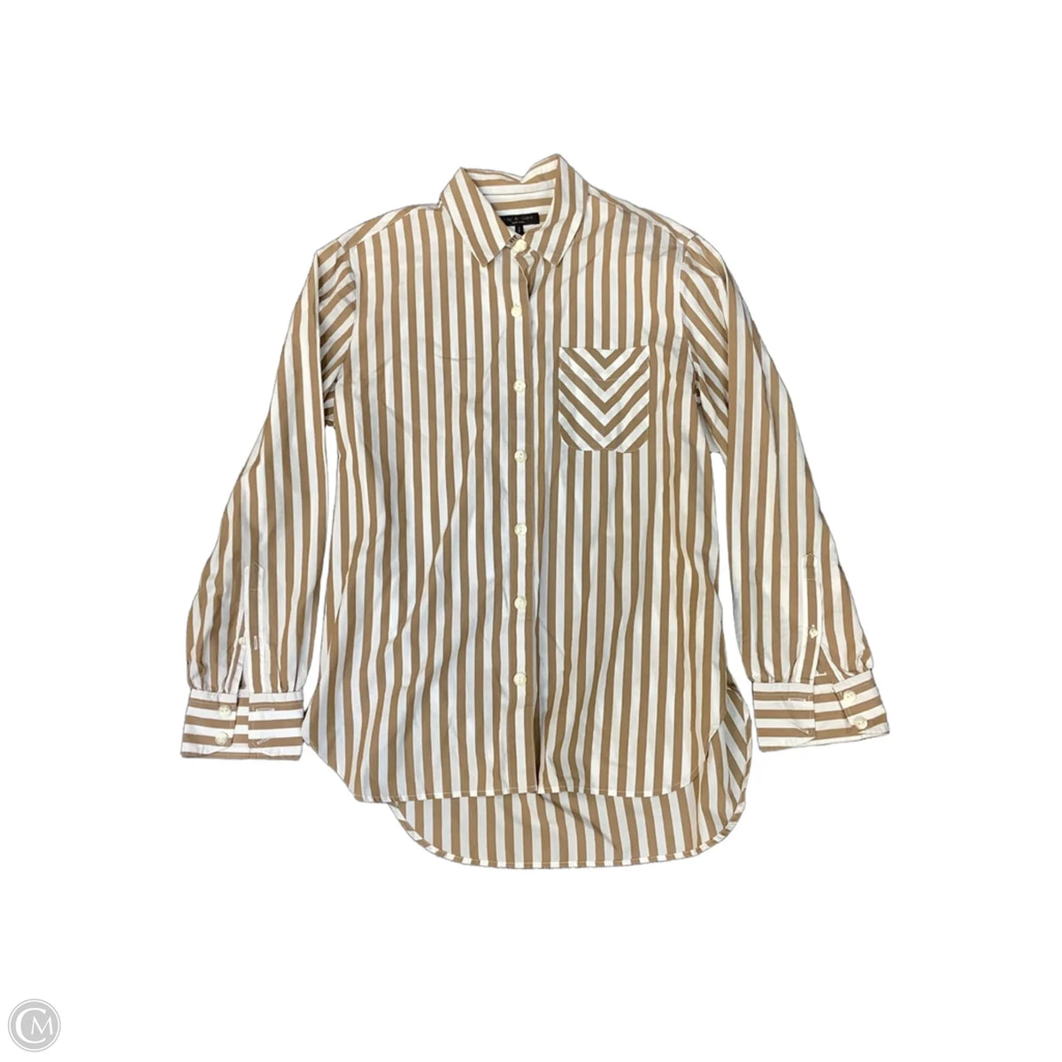 Top Long Sleeve By Rag And Bone In Striped Pattern, Size: S