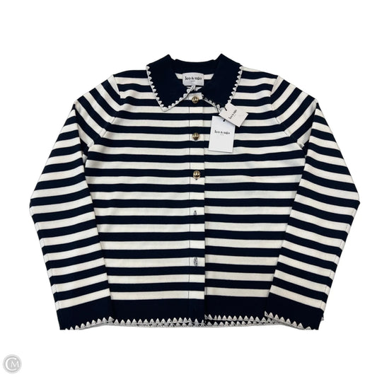 Top Long Sleeve By Clothes Mentor In Blue & White, Size: 2