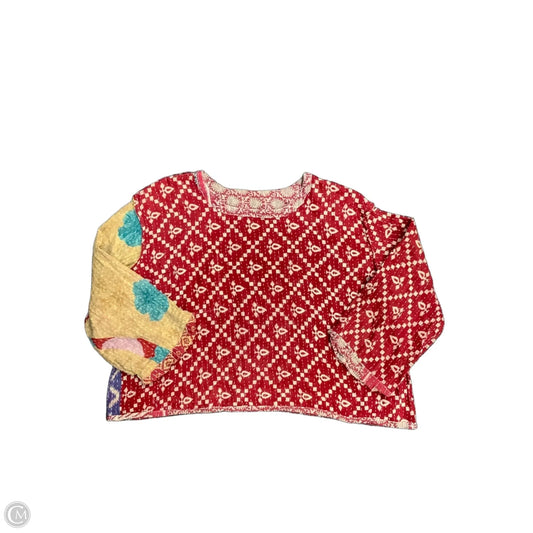 Top Long Sleeve By Cma In Red, Size: L