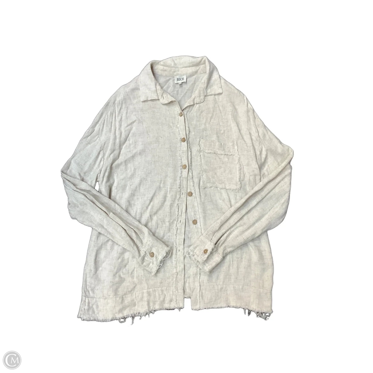 Top Long Sleeve By Bke In Tan, Size: S
