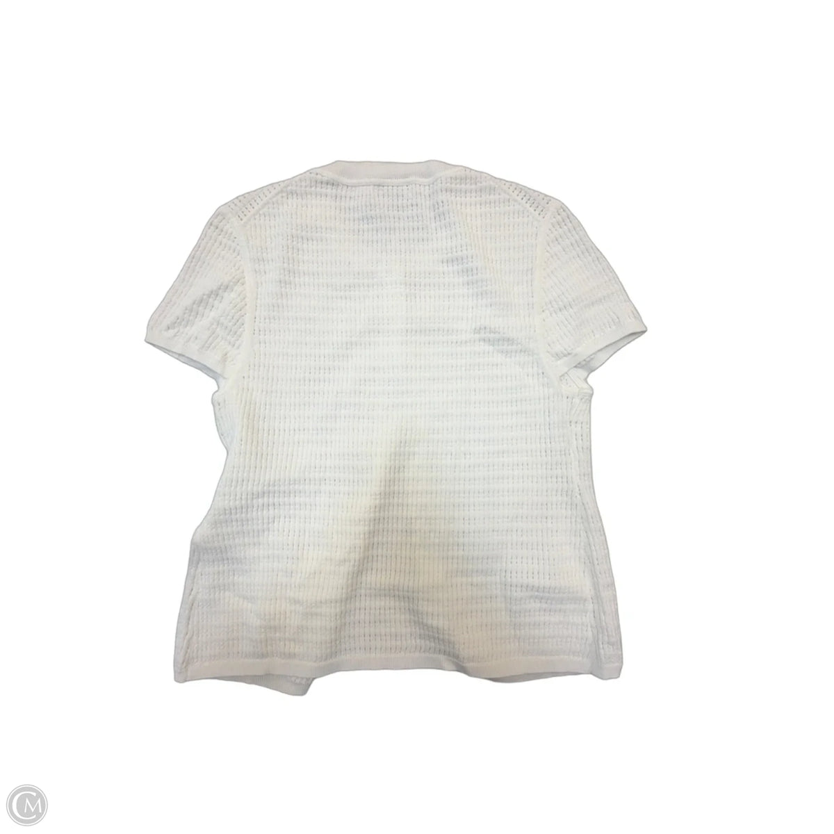 Top Short Sleeve By Calvin Klein In White, Size: Xl
