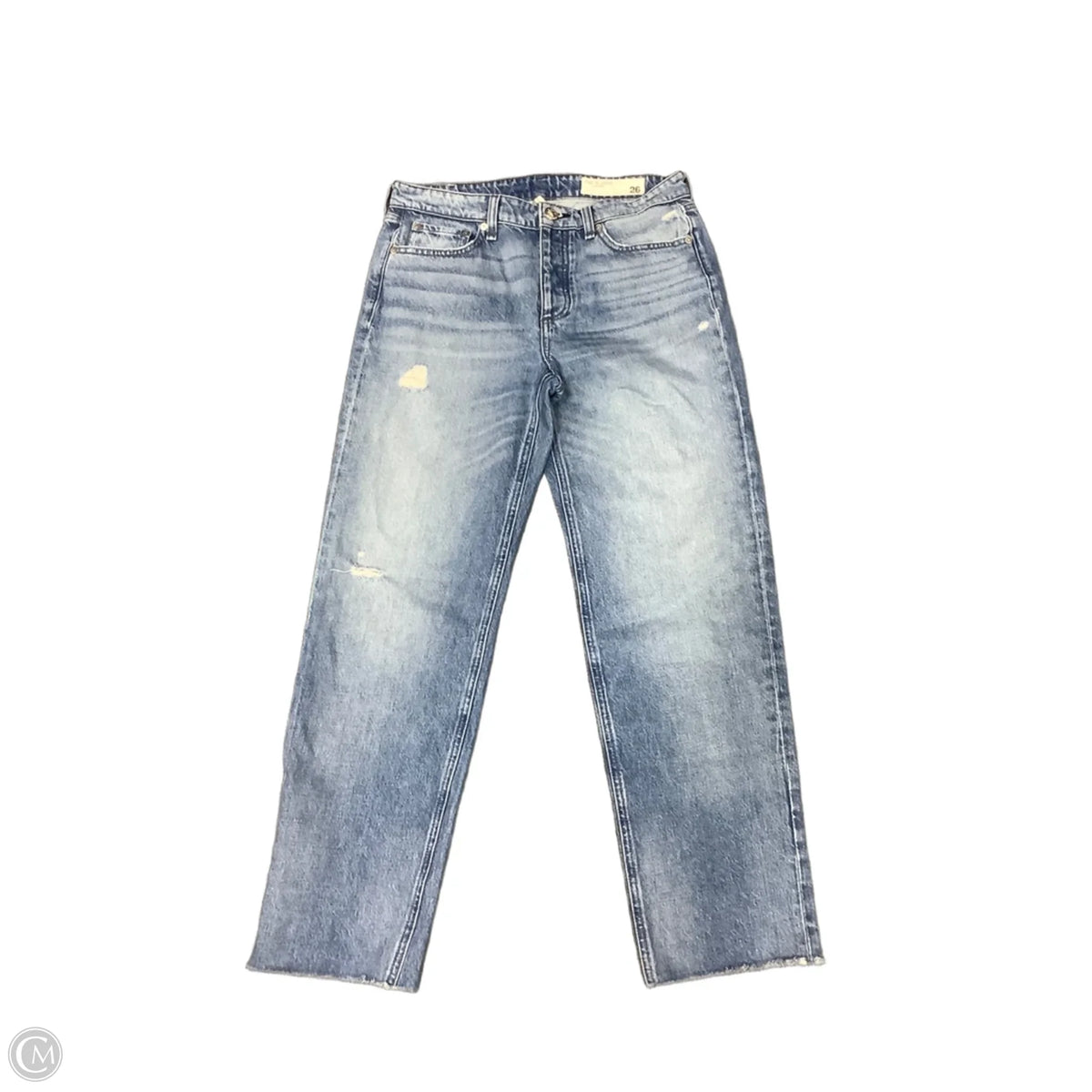 Jeans Wide Leg By Rag & Bones Jeans In Blue, Size: 26