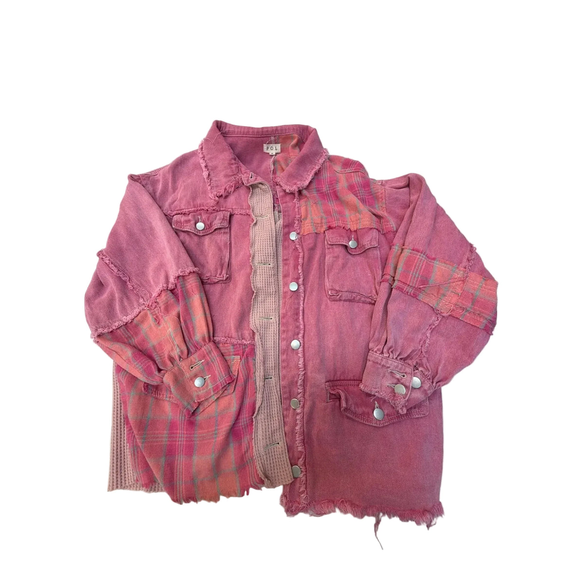 Jacket Denim By Pol In Pink, Size: S