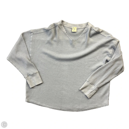 Top Long Sleeve By Aerie In Blue, Size: L