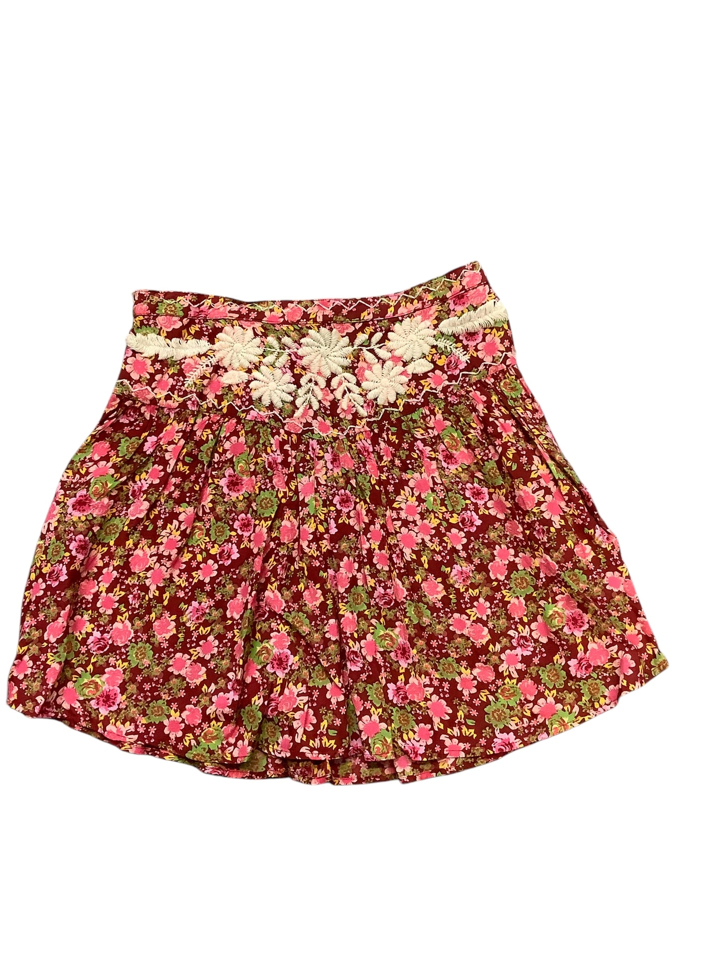 Skirt Mini & Short By Free People In Floral Print, Size: M