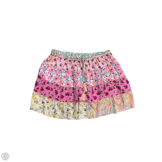 Skirt Mini & Short By White Birch In Floral Print, Size: 1x