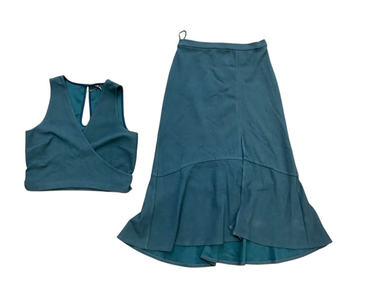 Skirt Set 2pc By Anthropologie In Teal, Size: M