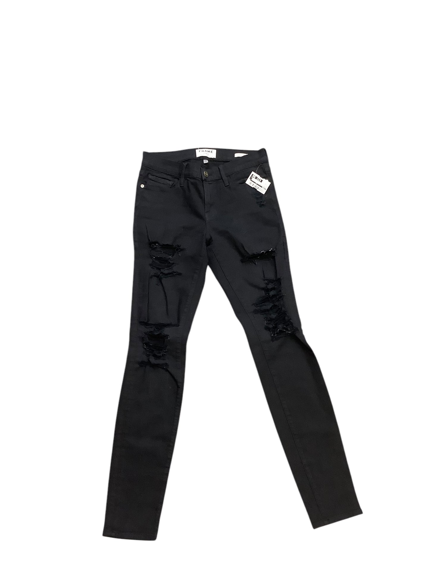 Jeans Skinny By Frame In Black, Size: 4