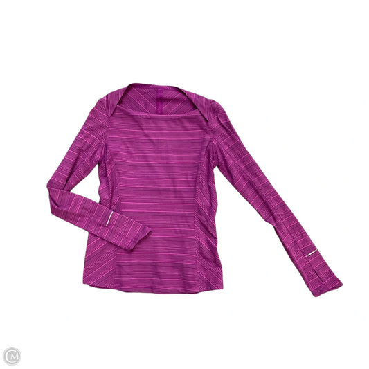 Athletic Top Long Sleeve Crewneck By Lululemon In Purple, Size: 10