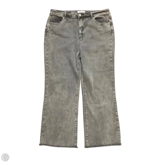 Jeans Wide Leg By Zenana Outfitters In Grey, Size: Xl