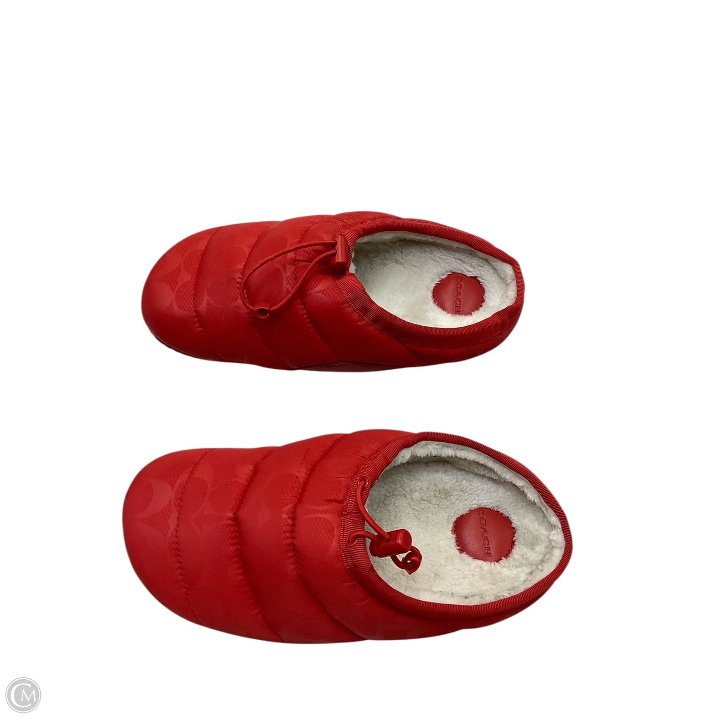 Slippers Designer By Coach In Red